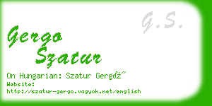 gergo szatur business card